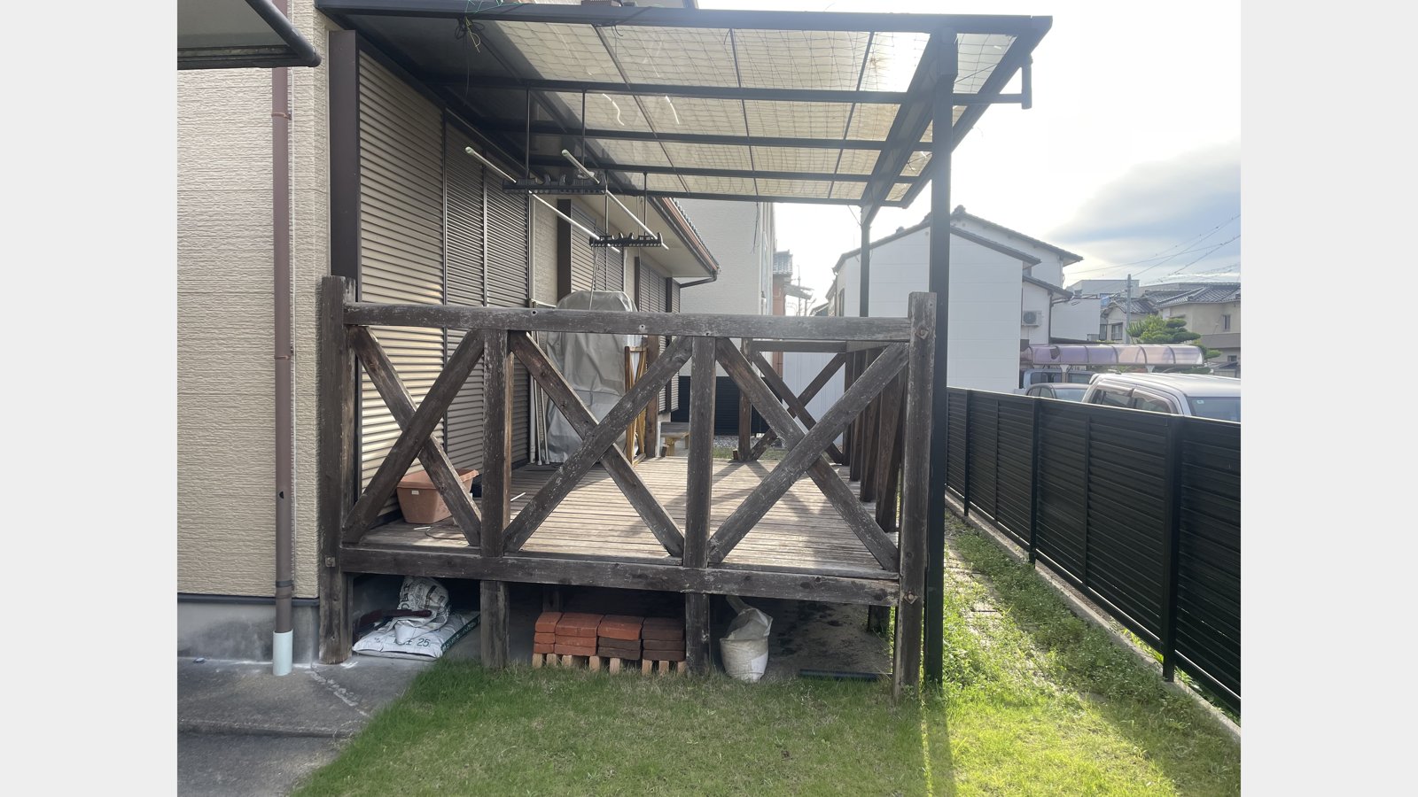 ウッドデッキと濡れ縁の解体工事